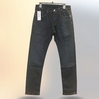 Stretchy Black Washed Denim Pants for Men