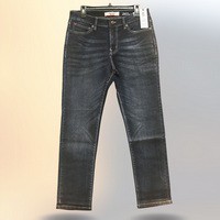Washed Black Stretch Denim Pants for Men